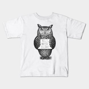 Owl with love Kids T-Shirt